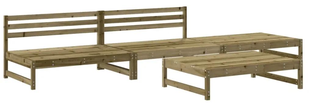 3186598 vidaXL Set mobilier relaxare de grădină, 4 piese, lemn de pin tratat