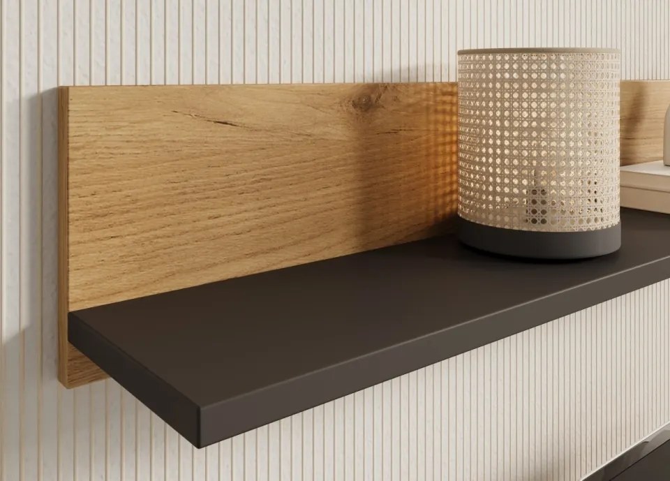 Raft suspendat Ravi, ADRK Furniture (Culoare: Sonoma / Sonoma)