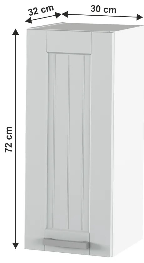 Dulap superior de bucătărie Janne Typ 2 (gri deschis + alb). 1021183