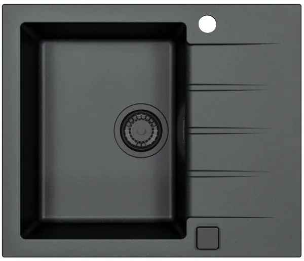 ALVEUS SETA23230 - Chiuvetă de bucătărie CADIT + baterie pentru chiuvetă MINTAS, 34 cm, granit/negru