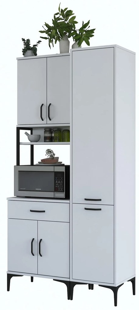 Set dulapuri bucătărie Jenaretta 21 (alb + negru). 1107093