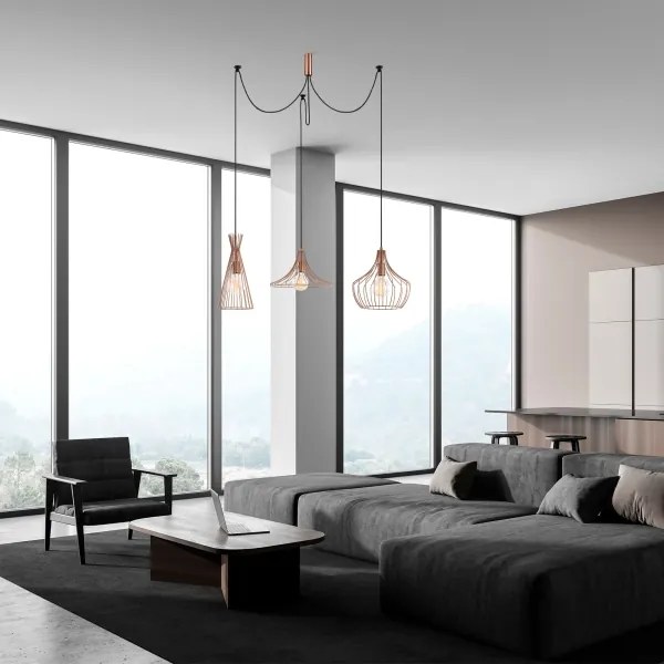 Lustră pe cablu MEZOPOTAMYA 3xE27/40W/230V