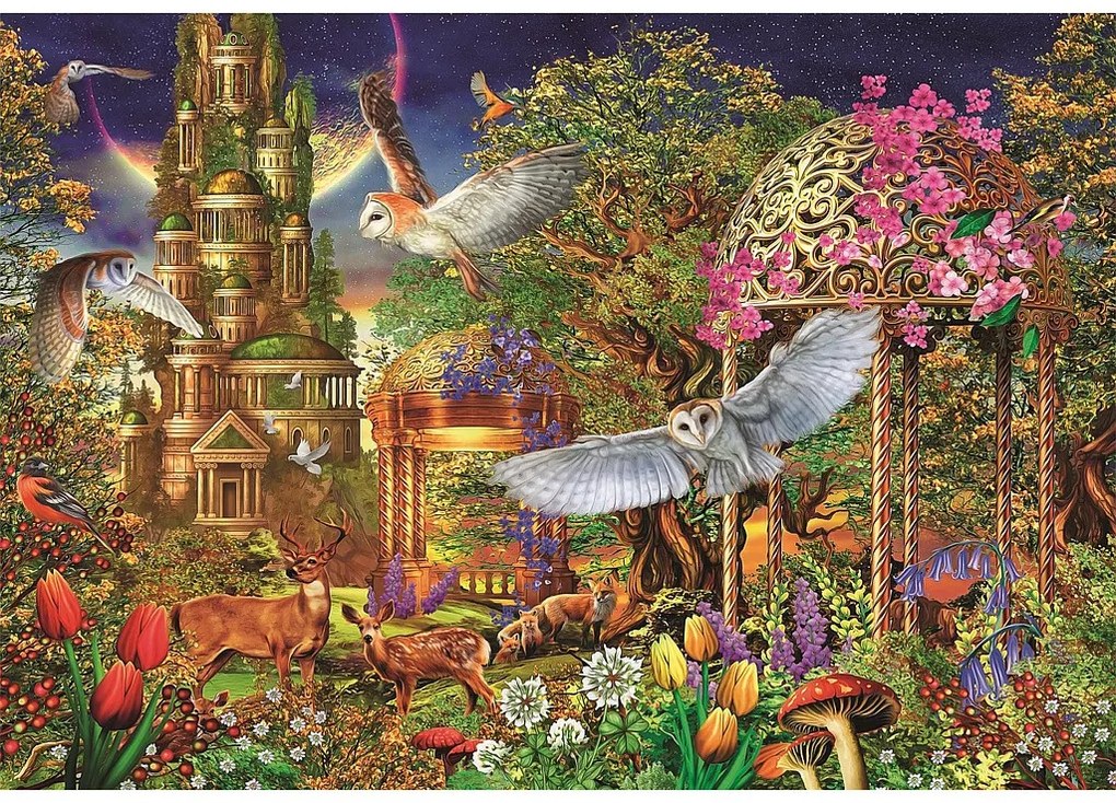 Colorat Woodland Grădină Fantastică puzzle de 1500 de piese Compact Clementoni