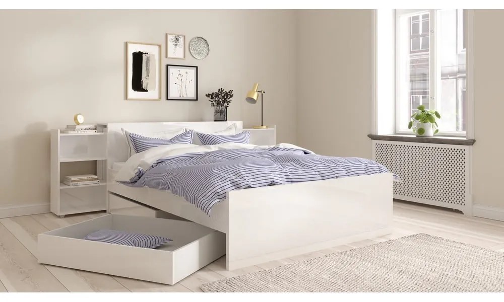 Pat matrimonial alb 160x200 cm Naia – Tvilum