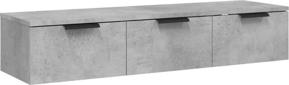 vidaXL Dulap de perete, gri beton, 102x30x20 cm, lemn compozit