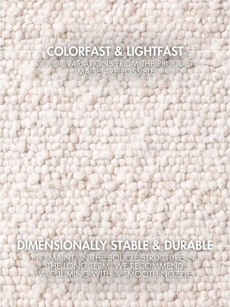 Covor fildeș țesut manual din material bouclé 160x230 cm Notting Hill Portobello – Ted Baker