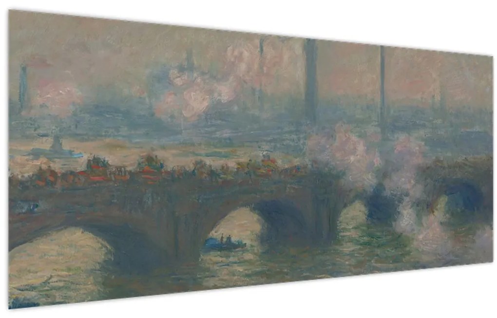 Tablou - Claude Monet, Waterloo Bridge, Gray Day, reproducere (120x50 cm)