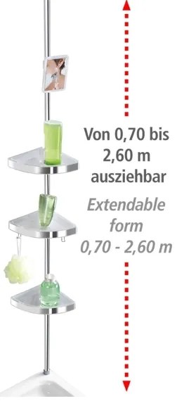 WENKO 22124100-Element de colț PREMIUM 27,5x260 cm argintiu