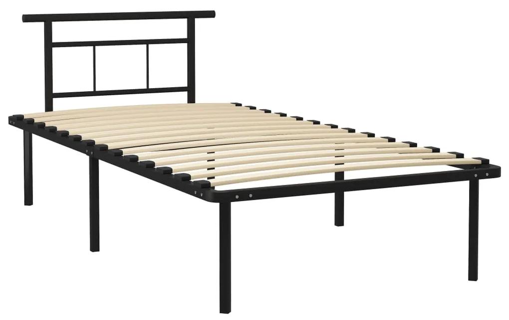 324823 vidaXL Cadru de pat, negru, 100 x 200 cm, metal