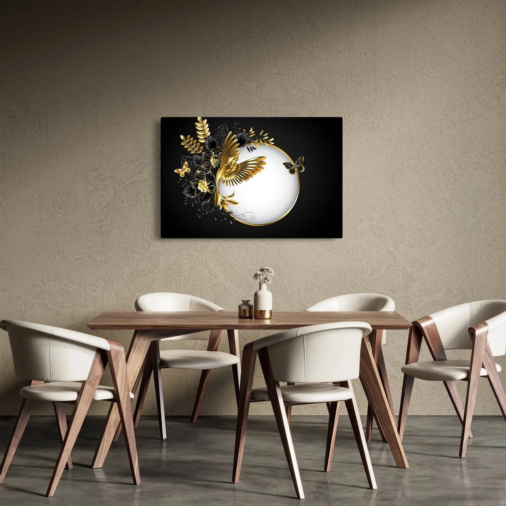 Tablou - Bile cu motive aurii (90x60 cm)