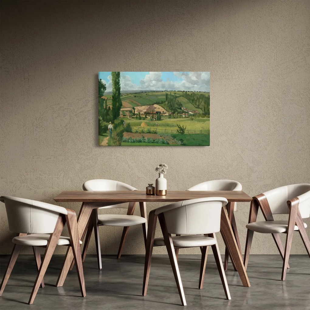 Tablou - Camille Pissarro, Landscape at Les Pâtis, Pontoise, reproducere (90x60 cm)