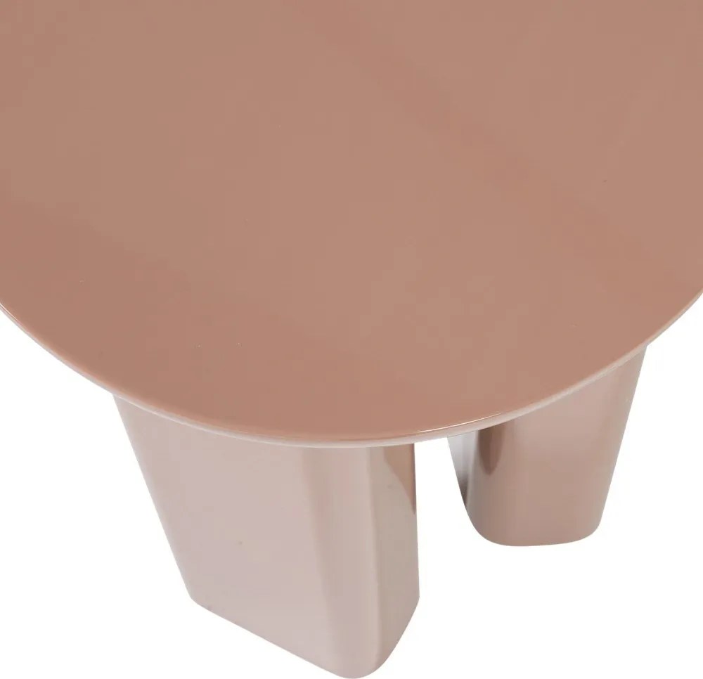 Măsuță auxiliară rotundă cu aspect lucios ø 40 cm Orivo – WOOOD