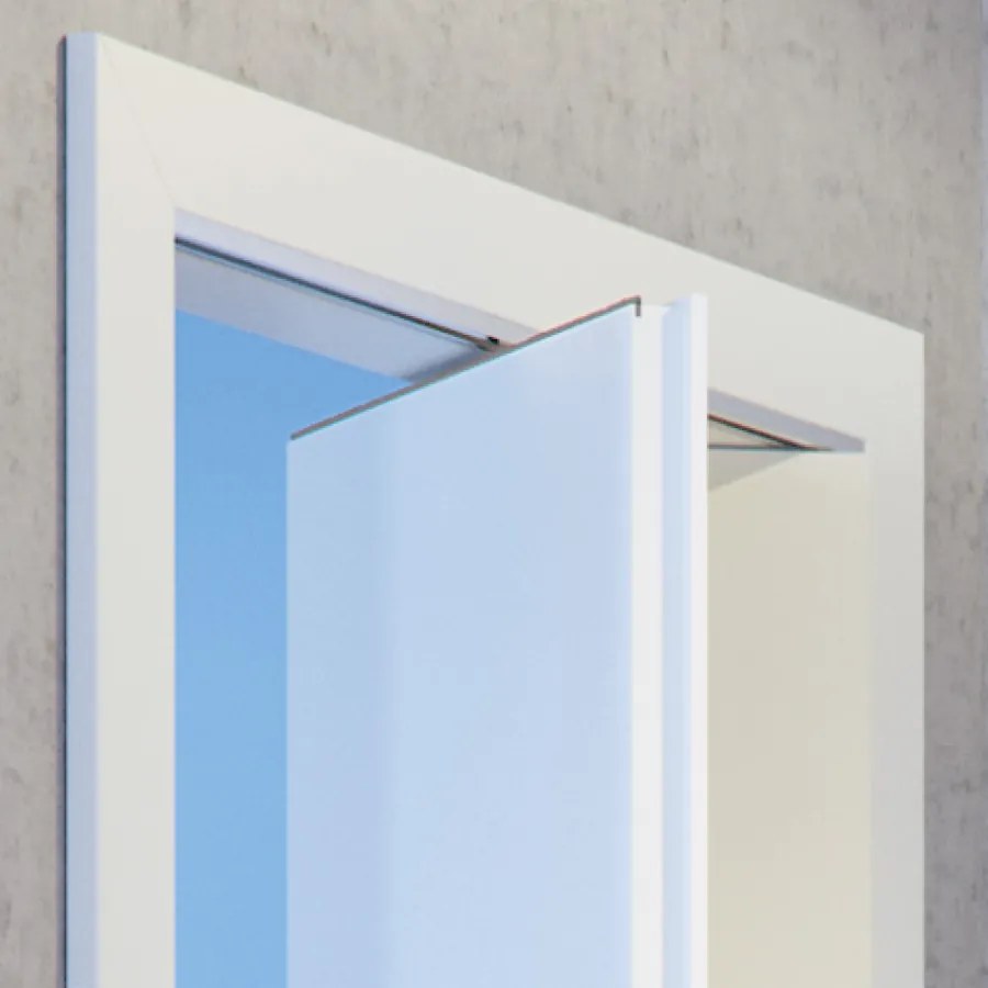 Usa de interior plianta   pliabila ALFA DR, Alb, Folie Decor, 880 x 2070