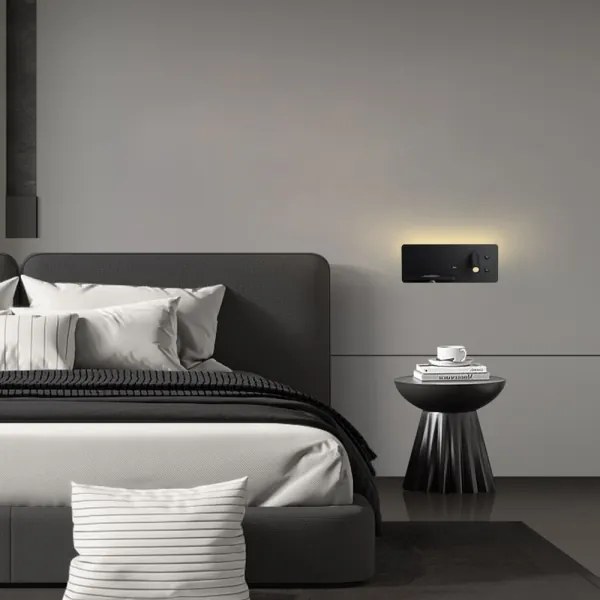 Aplică LED cu raft, USB și funcție de încărcare fără fir Immax 08288L LED/3W/230V + LED/3W