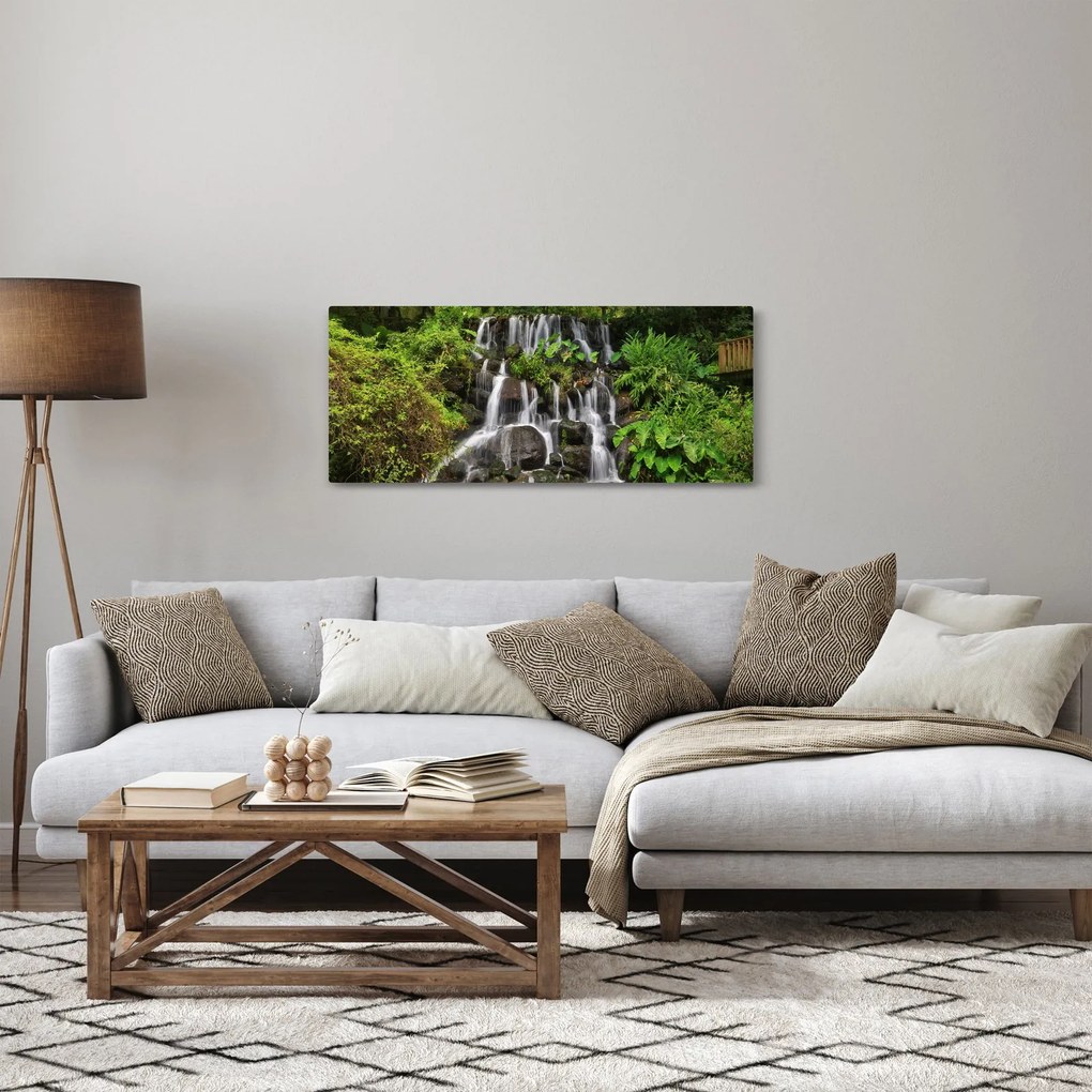 Tablou - Cascadă tropicală (120x50 cm)