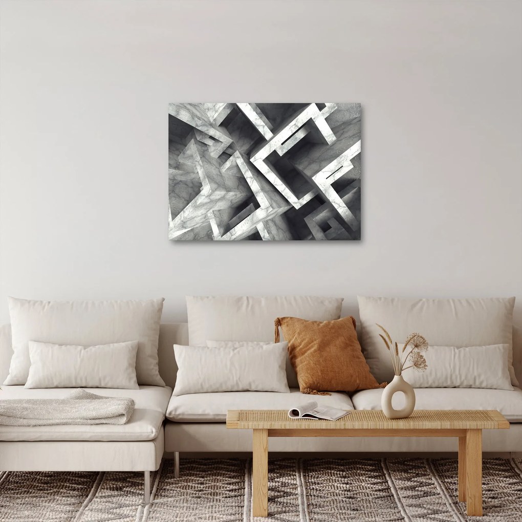 Tablou cu cuburi abstracte (70x50 cm)