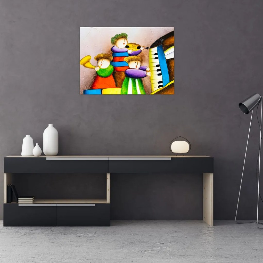 Tablou - Muzicanții, pictură (70x50 cm)