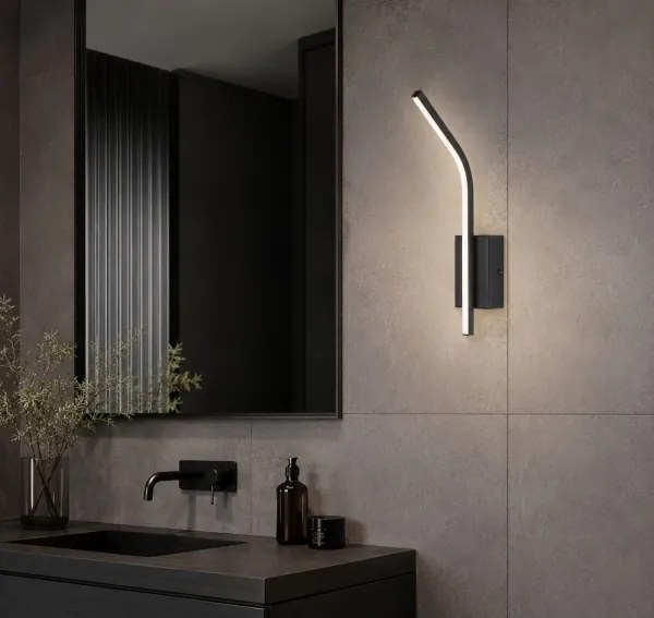 Rabalux 75088 - Lampă de perete pentru baie LED TILMANN 10W/230V 4000K IP44 neagră