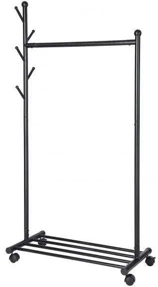 Cuier Haine Garment Negru, 85.2 x 42.5 x 174 cm