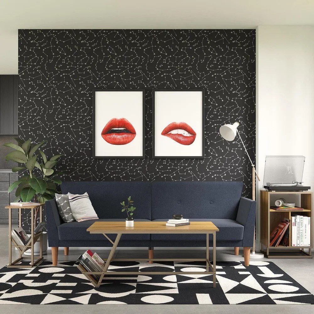 Canapea extensibilă albastru închis 205 cm Regal - Novogratz