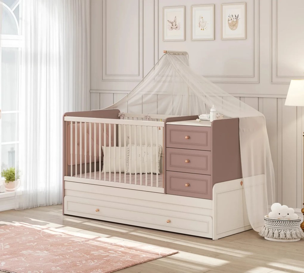 Patut transformabil 80x180 cm Elegance ,   Design Modern pentru Bebelusi