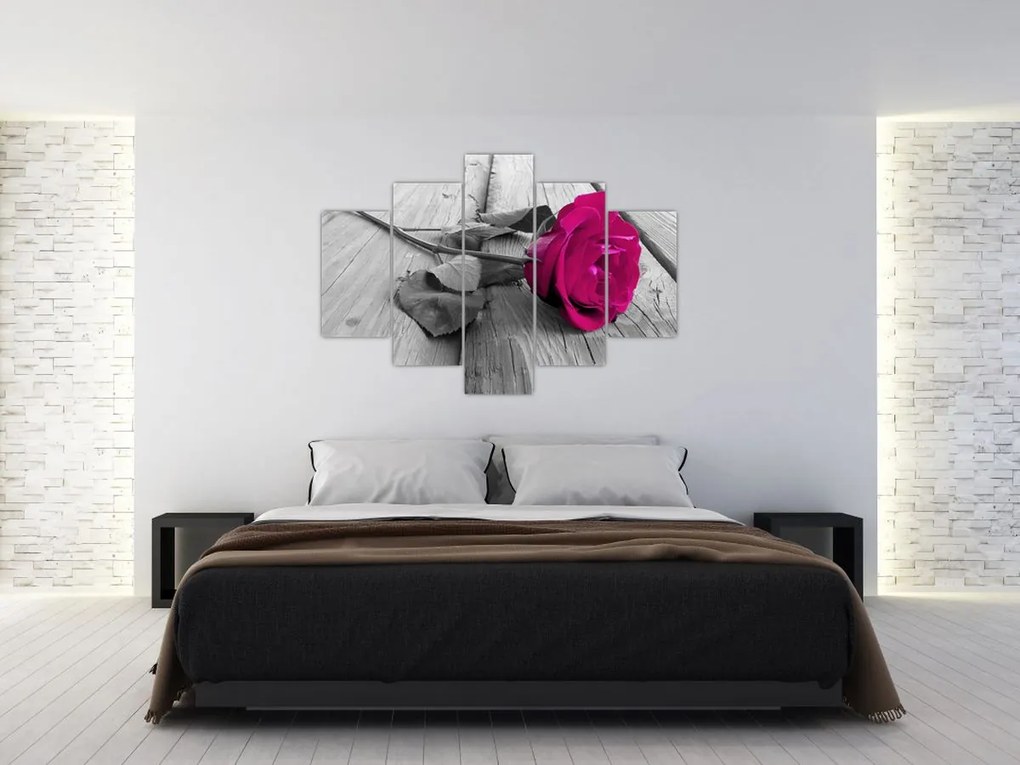 Tablou - Trandafir roz (150x105 cm)