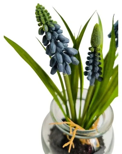 Bluebell artificială în sticlă, 19 cm