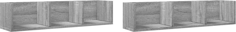 vidaXL Dulapuri perete 2 buc., gri sonoma 75x18x16,5 cm lemn prelucrat