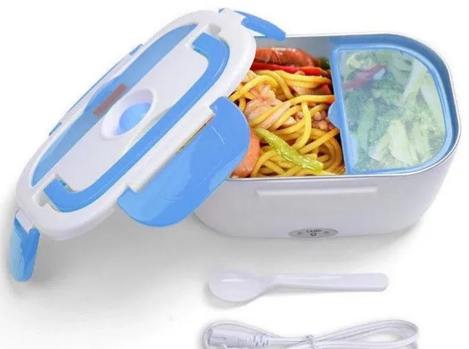 Cutie de încălzire pentru prânz YS-001 / YY-3166 cu sursă de alimentare de 220 V - albastru
