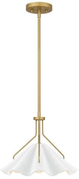 Lustră pe tijă Quoizel QZ-MEJIA-1P-S-AB MEJIA 1xE27/60W/230V d. 35,6 cm alamă