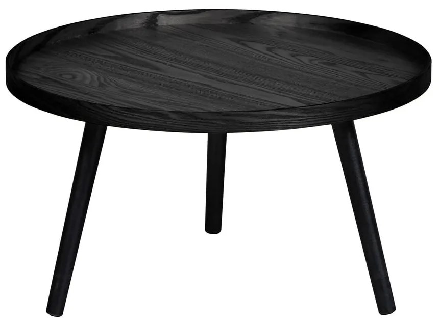 Masă de cafea WOOOD Mesa, Ø 60 cm, negru