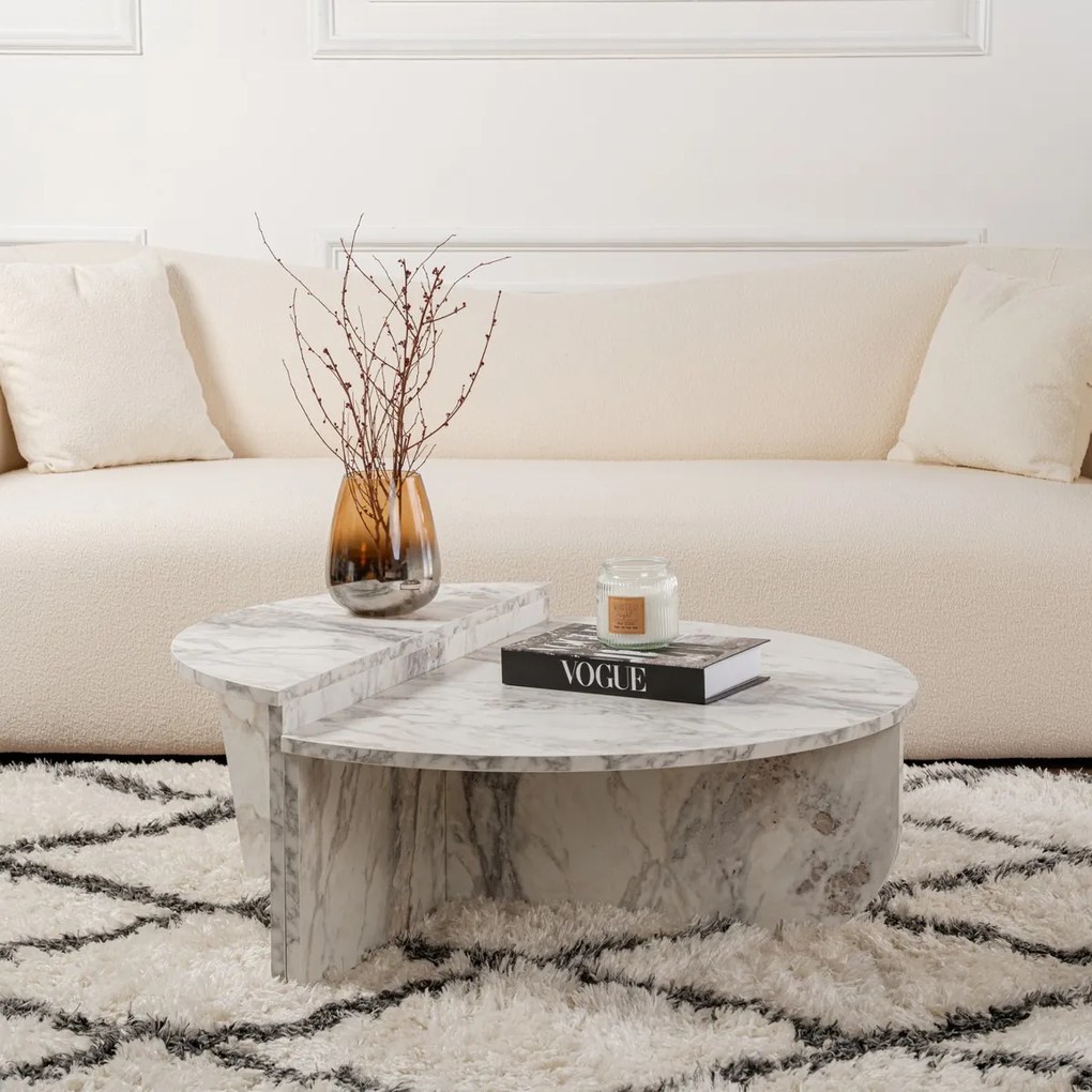 Masă de cafea Orion Freesia Marble