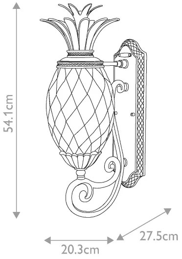 Aplică Hinkley HK-PLANTATION-M-MB PLANTATION 1xE27/40W/230V negru
