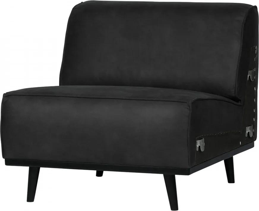 Canapea modulara negru din poliester 93 cm Statement Suedine Be Pure Home