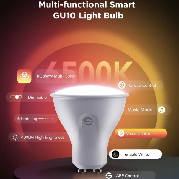 SET 2x bec LED RGBWW dimabil Govee GU10/4,8W/230V 2700-6500K Wi-Fi