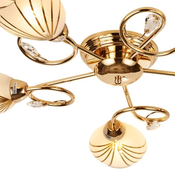 Lustră aplicată Brilagi MEGAPOLIS 5xE14/60W/230V auriu