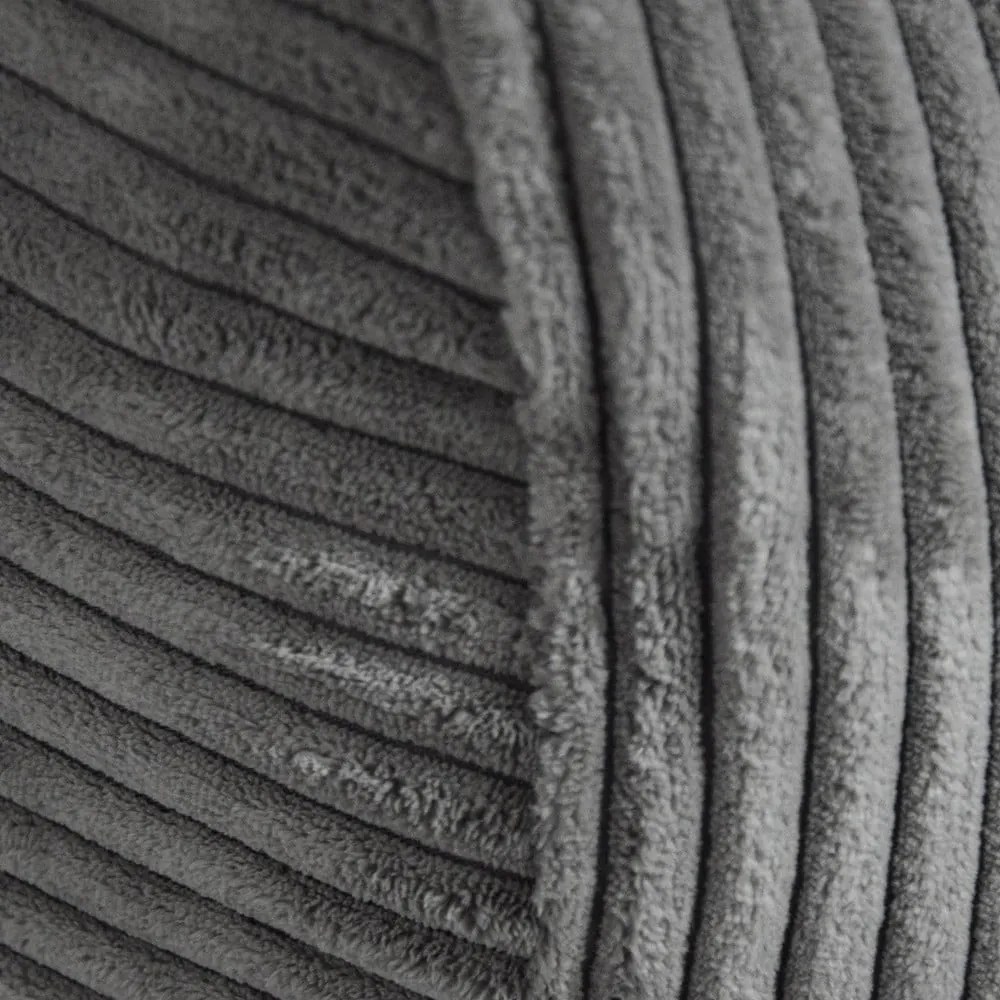 Fotoliu bean bag crem cu tapițerie din catifea reiată Sofa Tube 190 – SLOWDOWN