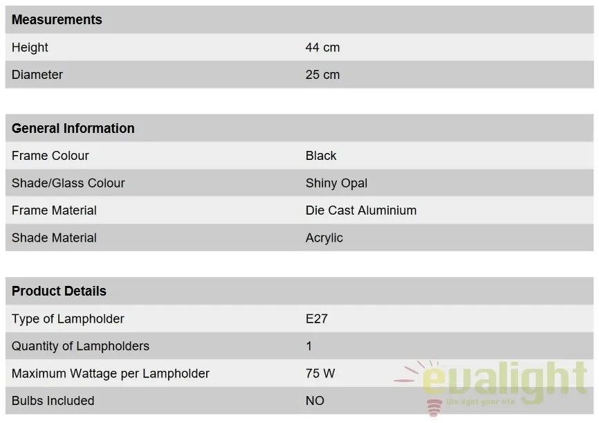 Stalp exterior stil clasic IP43 H44cm Reika negru AL 11-1172/1 schwarz OR