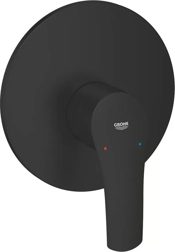 Baterie dus incastrata Grohe Eurosmart negru mat fara corp ingropat