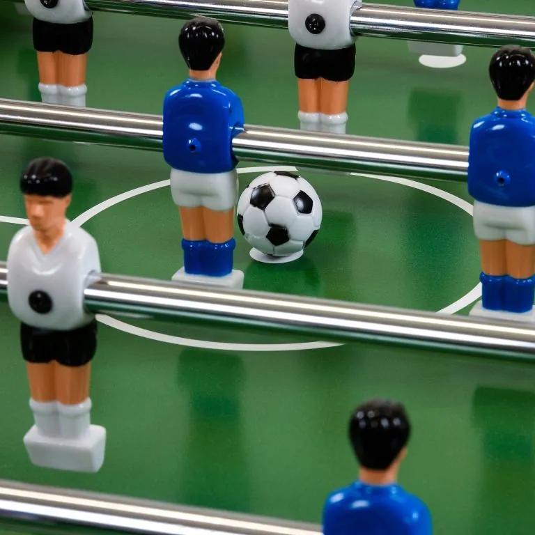 Fotbal de masă Belfast, 121 x 101 x 79 cm, pliabil, alb