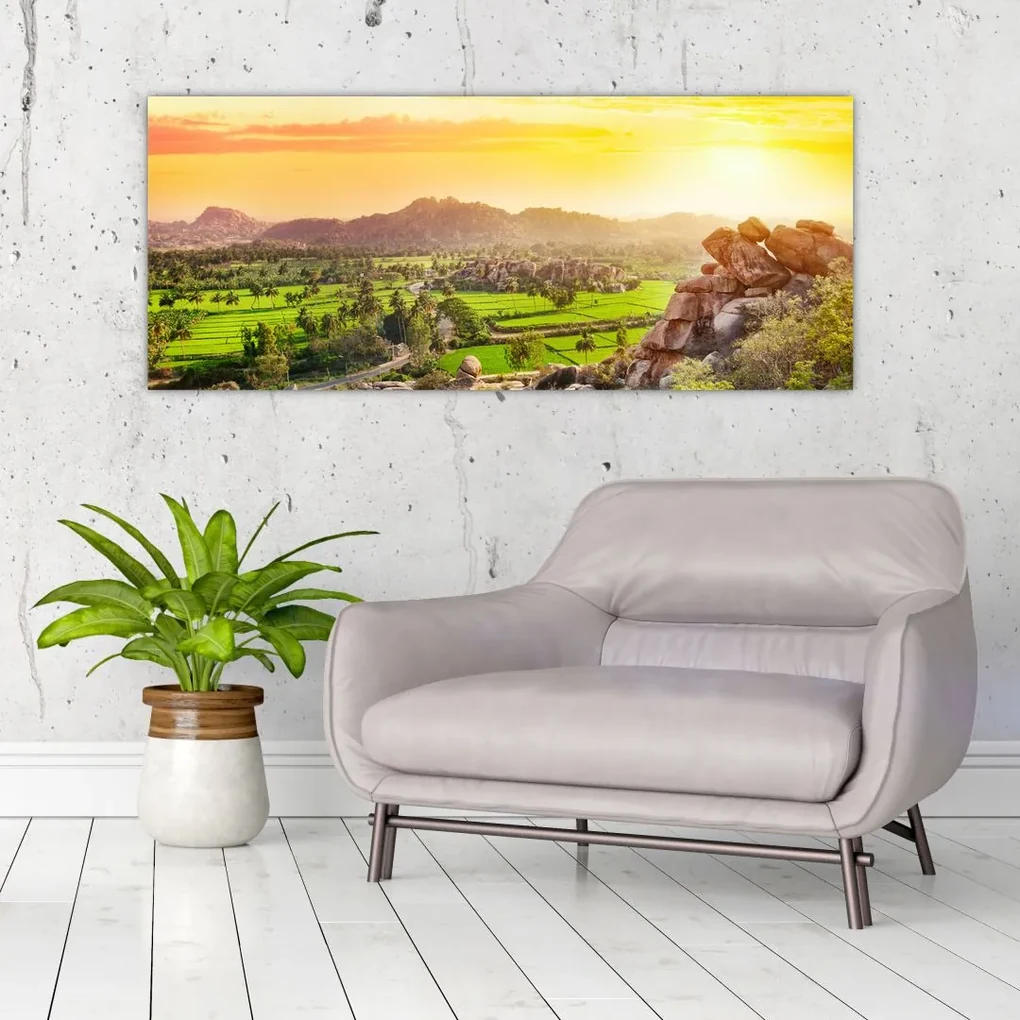 Tablou cu valea Hampi în India (120x50 cm), în 40 de alte dimensiuni noi