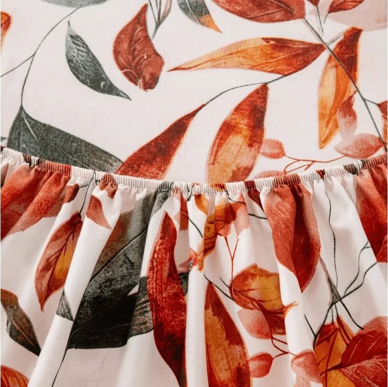 Cearsaf din microfibra AUTUMN LEAVES colorat 180x200 cm