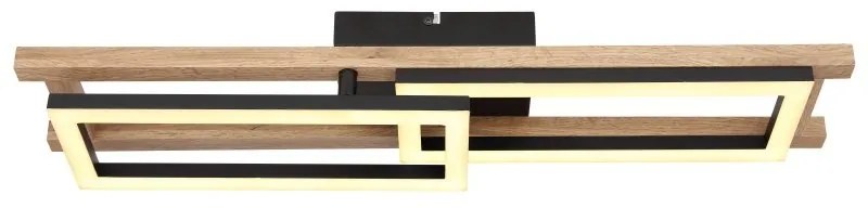 Plafoniera LED design modern ILLA negru, maro 69x36,5cm