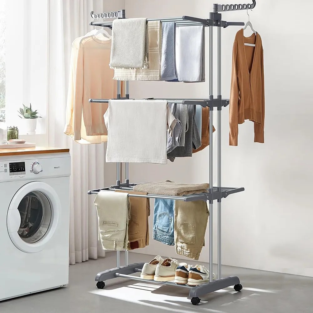 Răcitor de rufe cu 4 niveluri