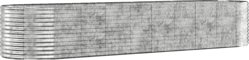 vidaXL Strat înălțat grădină 396x100x68 cm oțel galvanizat