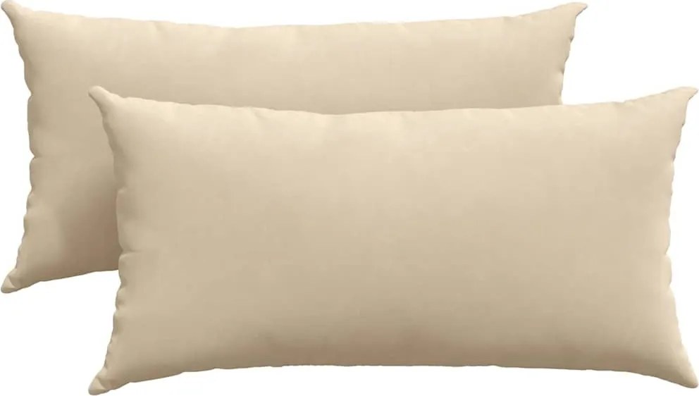 vidaXL Perne pentru canapea 2 pcs Crem 80 x 40 cm țesătură