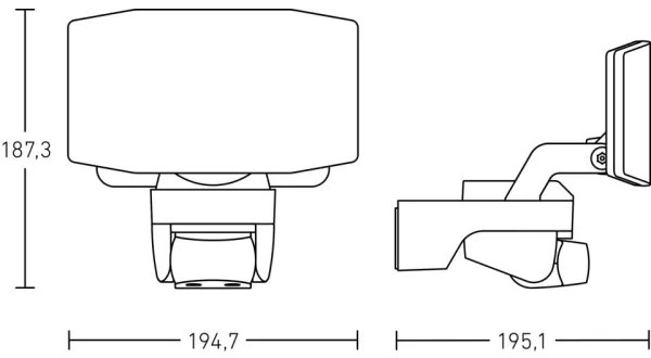 Proiector LED cu senzor Steinel 090012 LED/14,3W/230V 3000K IP54 negru