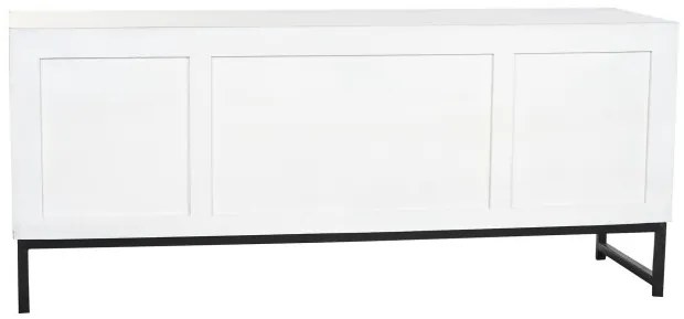 Comoda TV, gri, din ceramica si lemn de mango, Mistral