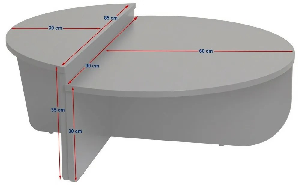 Măsuță de cafea Orion White and Black