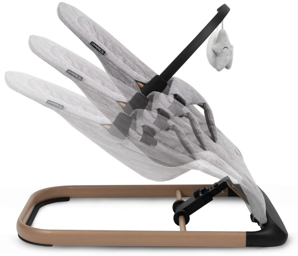 Balansoar pentru copii Kidwell Laro Full - Wooden Grey